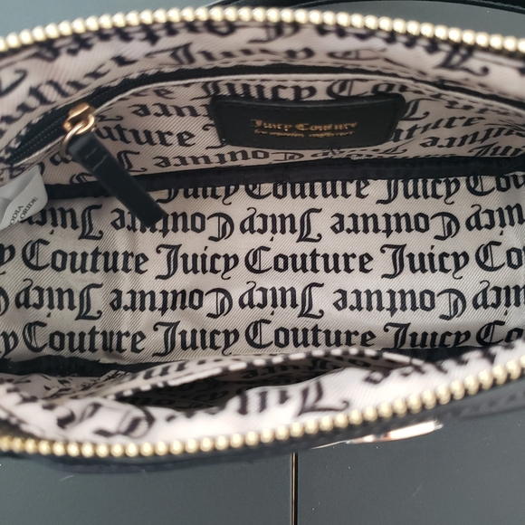 Juicy Couture Black Flawless Shoulder Bag & Slim Elongated Bifold Wallet NWT - Picture 4 of 16